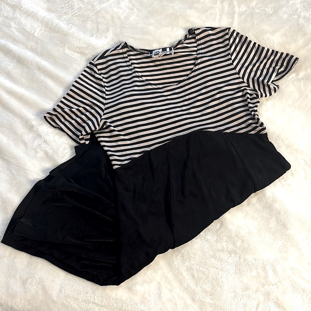 🔴 OBSESSED XL Striped A-Line Dress